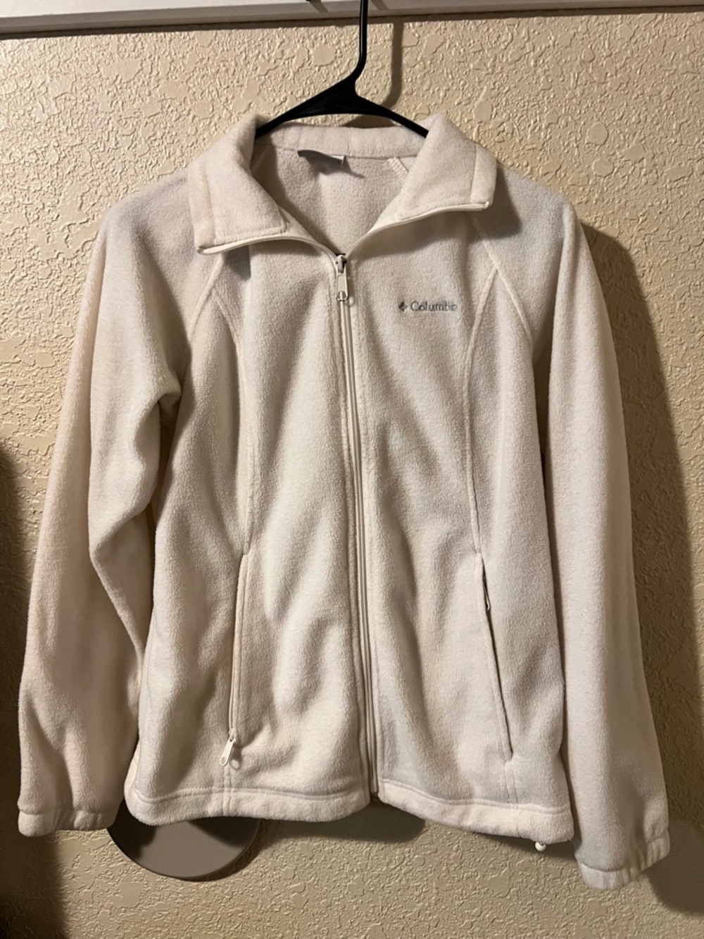 Columbia Cream Full-Zip Teddy Fleece Jacket